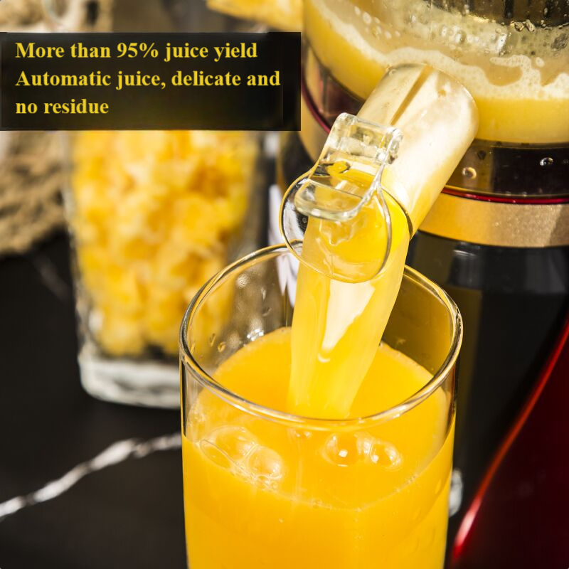 150W Orange Electric Blender Carrot Extractor Machine Cold Press Professional Commercial Slow Juicer
