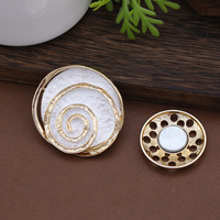 TX30 Pince à foulard martelée en émail à motif spirale artistique en relief, sans trou, Iman Espiral, Accessoires pour Abaya, Spirale Broche