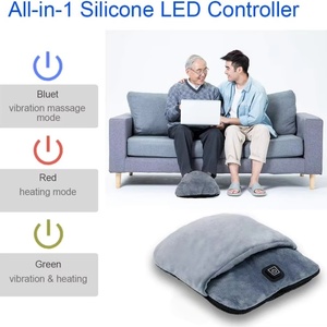 Calentador de Manos Recargable con Función de Vibración y Masaje, Almohadilla Térmica de Calentamiento Rápido, Ultra Suave, de Franela y Felpa, 3 Ajustes, USB, para el Hogar - Product Image 5