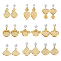 Pendentif arc de raquette doré poli, accessoire en acier inoxydable à double trou, élément de connexion tendance pour collier et bracelet DIY, céramique