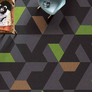 Dalles de moquette antidérapantes en nylon SD 100 % résistantes aux taches, forme originale, adaptées aux animaux domestiques, noires, pour bureau et usage domestique - Product Image 3