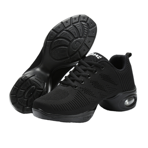 <span class=keywords><strong>Zapatillas</strong></span> de Jazz de <span class=keywords><strong>baile</strong></span> <span class=keywords><strong>moderno</strong></span> 883 para mujer, forro de malla de lona transpirable, plantilla de PU de goma, zapatos de <span class=keywords><strong>baile</strong></span> informales medianos superiores de encaje - Product Image 2