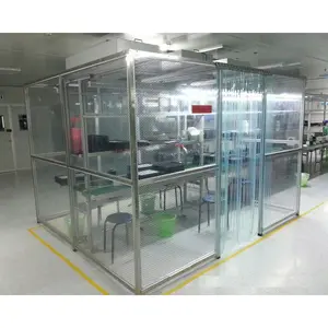 Cabine propre à flux d'air laminaire ISO5 Classe 100 Salle blanche avec mur souple