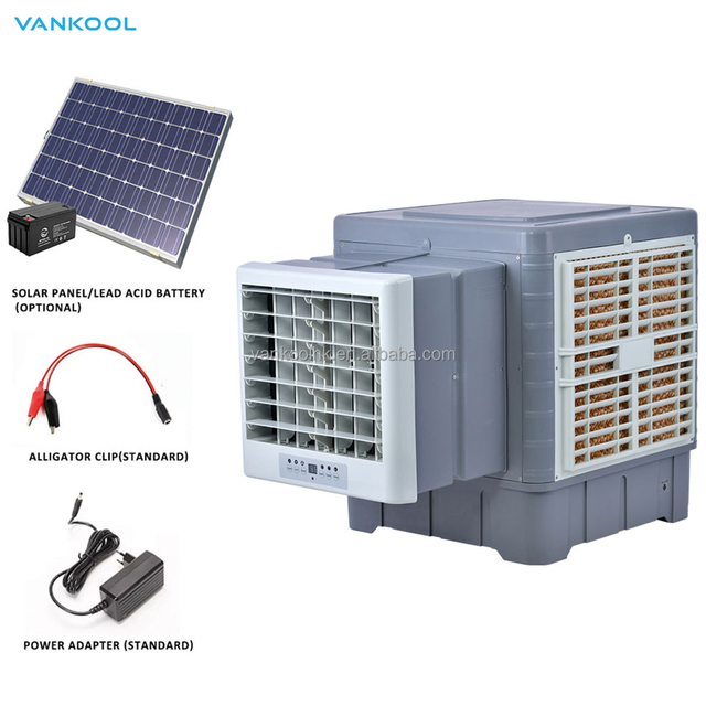 DC Solar Window Mounted Industrial Air Conditioner air cooler water Humidifier Evaporative Wall Cooling Fan Air Conditioning