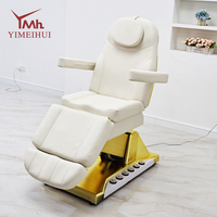 Table de massage électrique professionnelle à 3 moteurs, lit de spa de luxe, table de traitement facial et de tatouage avec commande au pied