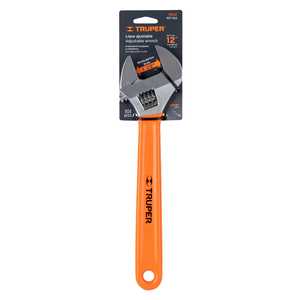 Clé à molette Truper PET-12X 12 \ "poignée en PVC chromée pour travaux de réparation de bricolage industriel 250mm matériau en acier OEM pris en charge - Product Image 1