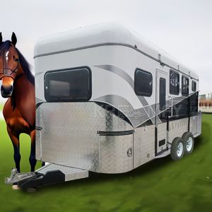 Remolque Premium para 2 Caballos con Cocina Completa, Cama, Techo de Fieltro y Sistema de Desmontaje para Eventos Ecuestres - Product Image 2