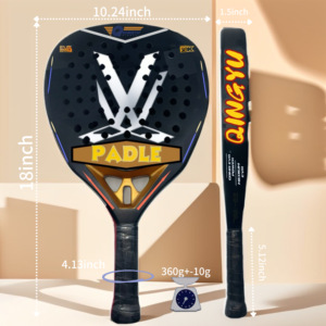 도매 전문 싱글 패델 다이아몬드 라켓 새로운 트렌드 18K 카본 커스텀 에바 코어 나일론 화이트 블랙 휴대용 섬유 브랜드 - Product Image 6