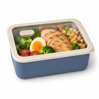 Boîte à lunch personnalisée avec logo, contenants alimentaires en acier inoxydable 500 ml, boîte à goûter anti-fuite, boîte à lunch bento non toxique