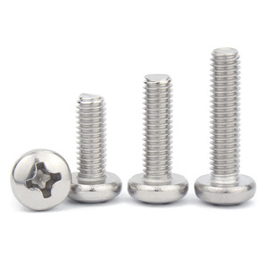 304 Stainless Steel Phillips Pan Head Machine Screws M2 M2.5 M3 M4 M5 M6 M8 GB823 Metric Standard Thread - Product Image 1