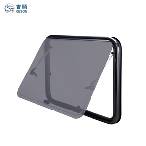 Ventana corrediza de aluminio negro personalizada para caravana, marco de aluminio para coche, ventana corrediza de vidrio templado para caravana - Product Image 2