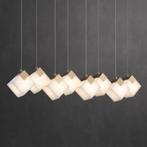 Lustre en pierre de nuage, ensemble de 6, 8 ou 10 pièces, LED E27, or, moderne, pour salle à manger, bar, salon de thé, bureau - Product Image 1