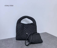 Sac à main en rotin tressé tendance avec bandoulière chaîne amovible, style minimaliste, sac fourre-tout pour femme, sac hobo à poignée supérieure avec pochette