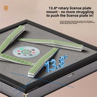 Table de Mahjong Automatique Pliante à Rotor, Sans Poussée, Double Usage (Table à Manger), avec Jeu de 36 Pièces en Métal, 110V, Fabriquée à Taïwan