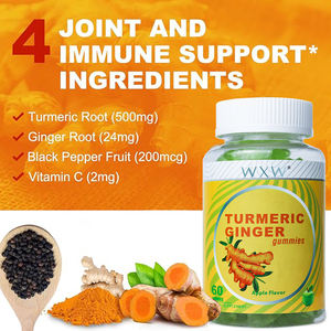 WXW Stock Platinum Cúrcuma Jengibre Crcumin Gummies Suplementos antioxidantes veganos para niños Eficaces para promover la digestión - Product Image 6