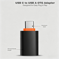Adaptateur USB A vers USB C 3.0 Type C, convertisseur OTG, transfert de données haute vitesse pour iPhone 15 16 17 Xiaomi Samsung Ordinateur portable