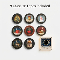 DIY 9 pièces : Disque rotatif vierge en acrylique pour lecteur de musique, avec autocollant magnétique NFC pour enregistrement audio sur vinyle et aimant de réfrigérateur