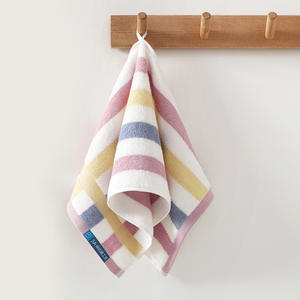 Serviette de bain pour enfants M4010, 25x50 cm, carrée, en pur coton, fil non torsadé, douce pour la peau, bleue - Product Image 4