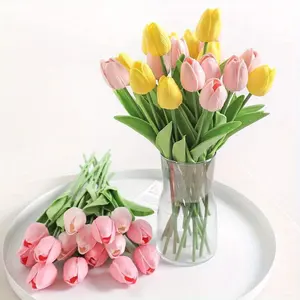 8 Stück künstlicher Tulipfenblumenstrauß Hochzeit Gartendekoration Haus Vase Deko Pflanzen