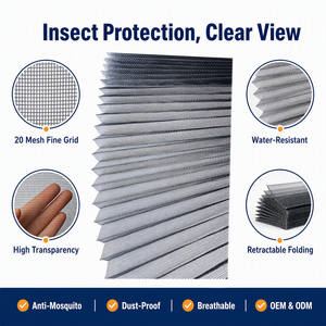 <span class=keywords><strong>Mosquitera</strong></span> plisada de malla retráctil para puerta <span class=keywords><strong>corredera</strong></span>, fácil de instalar - Product Image 2