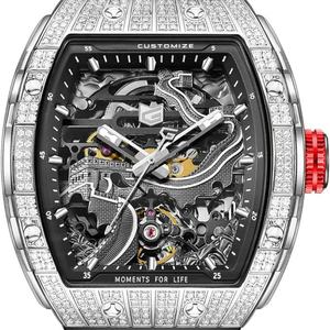 Montres mécaniques classiques pour homme et femme, à remontage manuel, boîtier ovale, résistantes à l'eau, bracelet en silicone, montre automatique - Product Image 6