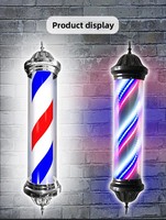 Enseigne LED rotative murale pour salon de coiffure, étanche, extérieure, pleine couleur, haute luminosité, livraison gratuite