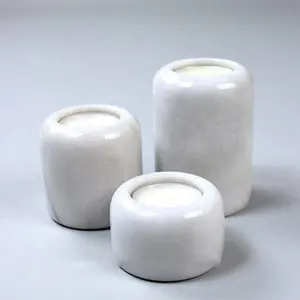 Yinhe klassische Heimdekoration Ostern Tag runder Kerzenhalter 3-teiliges Set individuelle Natürliche Marmor-Stein-Kerzenhalter Vase