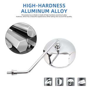 Rétroviseurs latéraux universels chromés pour moto, 7/8 pouces, 10MM, 8MM - Product Image 5