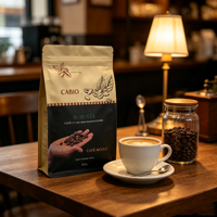 Sacs d'emballage personnalisés refermables en papier kraft 250g 500g pour café, sachets à fond plat pour noix et aliments