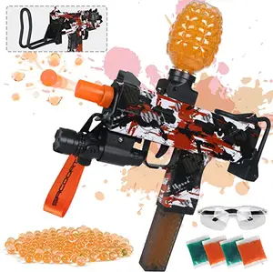 ジェルボールビーズおもちゃの銃Uzi電気ジェルボール爆発性おもちゃの銃屋外チームゲーム用ジェルガン男の子と女の子のためのギフト