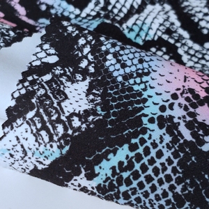 Rắn In Bốn Bên Đàn Hồi <span class=keywords><strong>Spandex</strong></span> Chạy Bộ Quần Warp Dệt Kim Vải Polyester - Product Image 4