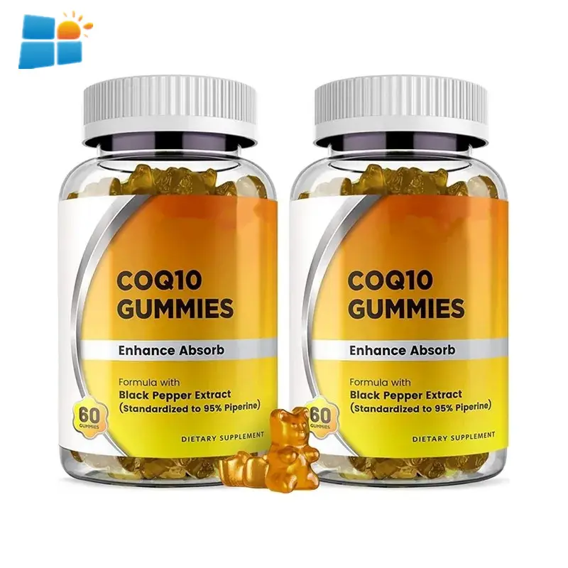 OEM/ODM/OBM 비건 및 비 GMO 항산화 CoQ10 구미 심장 건강 에너지 부스터 코엔자임 Q10 유비퀴놀 구미