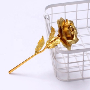 Vente en gros Rose artificielle plaquée or 24k Fleurs artificielles rose pour la Saint-Valentin <span class=keywords><strong>Cadeau</strong></span> avec certification - Product Image 2