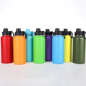 Wide Sublimation Luck Gift Drinking Outdoor Sport Stainless Steel Double Wall Vacuum Insulated Water Bottle Flask With Straw Lid