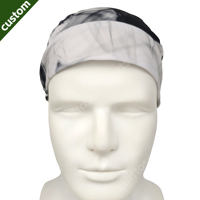 Durag Pirate Homme Noir Blanc Imprimé Personnalisé Camurca Respirant Anti-humidité Réglable pour Randonnée Ski Sports Plein Air