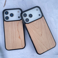 Casing Ponsel Anti Benturan Ramah Lingkungan dari Bambu & Kayu Walnut untuk 17 Pro Max