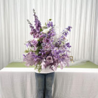 Dekorasi Pernikahan Gaya Eropa, Centerpiece Meja, Display Dessert, Rangkaian Bunga, Bola Bunga Sutra Buatan