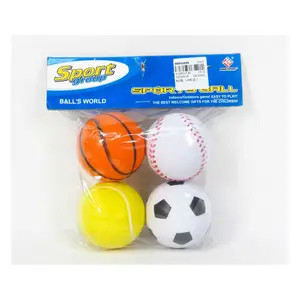 Kids sport toy ball football basket ball volleyball tennis 4 pcs PU anti stress ball