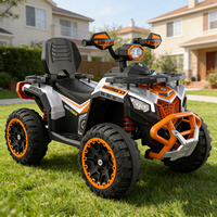 Quad électrique pour enfants 4x4 avec moteurs 390*4, batterie 12V 7Ah, télécommande 2.4G, lumières LED et musique