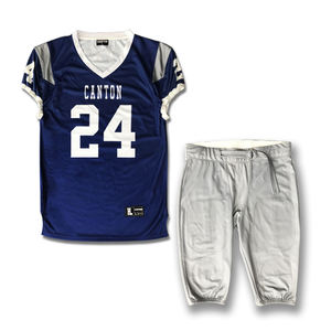 Uniforme de Fútbol Americano Personalizado con Malla de Retazos, Blanco Liso - Product Image 3