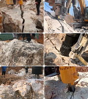 Máquina Perforadora y Divisora de Roca DINGLI DL-300 de Alta Resistencia, Todo en Uno, con Bomba de Cilindro de Alta Eficiencia para Excavación y Construcción