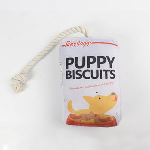 BEEJJAY New <strong>Pet</strong> Cotton Rope Toy Dog Sound Potato Chips Shape Grinding Clean Teeth Bite Plush Toys for Dog - Product Image 4