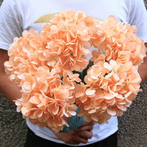 Hortensias artificiales de alta calidad, de tacto Real hortensias, cabeza grande, flor de hortensia verde y blanca para decoración de bodas - Product Image 4