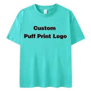 T Shirt Manufacturer Custom Heavy Cotton Foam 3D Puff Print T Shirt Men