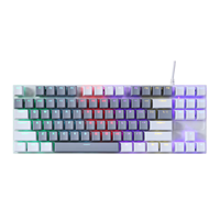 87 Tombol K400 RGB LED Rainbow Wired Keyboard Backlit Mechanical Gaming Keyboard untuk Windows Gaming PC