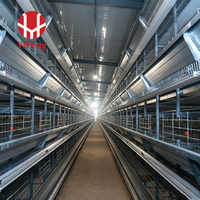 Système de cages à poules pondeuses de type H durable pour 200 poules pondeuses, élevage avicole, production commerciale d'œufs