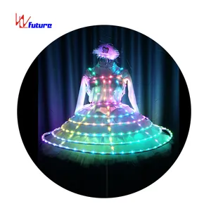 Western Flash Lights LED Dance dress for party, cage dress for events, custom dance costumes