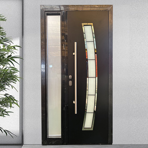 Porta d'Ingresso di Design Italiano di Lusso, Porta Pivotante Esterna di Sicurezza, Porta d'Entrata Moderna <span class=keywords><strong>in</strong></span> <span class=keywords><strong>Alluminio</strong></span> - Product Image 4