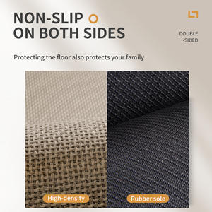 Tapis de cuisine en lin Kijima, rectangulaire, antidérapant, absorbant l'eau et l'huile, lavable en machine, paillasson pour usage domestique, couleur unie, fibre de polyester - Product Image 5