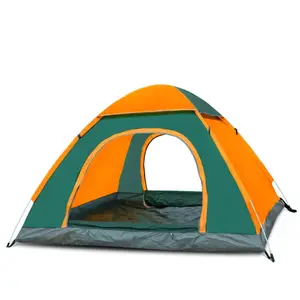 गर्म बिक्री पॉप अप निविड़ अंधकार Windproof परिवार डेरा डाले हुए तम्बू 2-4 व्यक्ति स्वत: पोर्टेबल तत्काल तम्बू